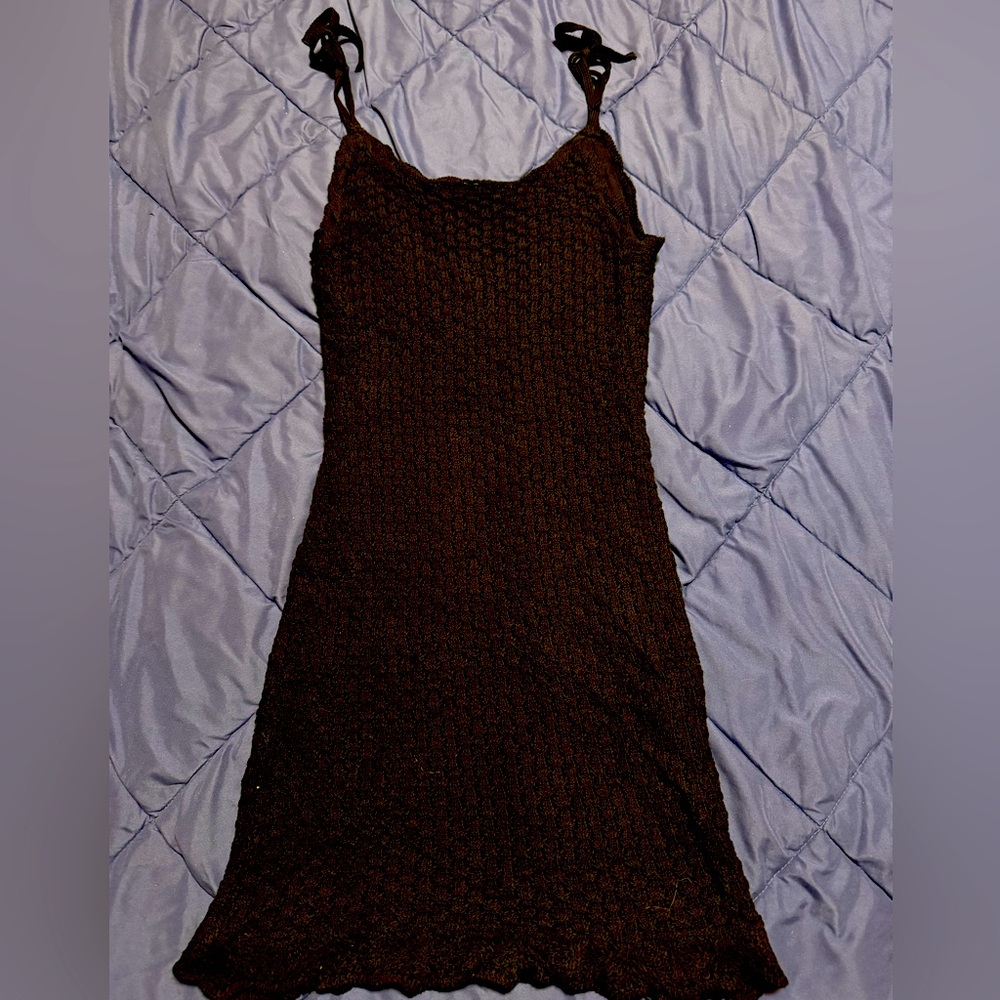 BRAND New Black Aqua Crochet Mini Dress